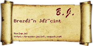 Brezán Jácint névjegykártya